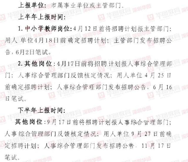 深圳事业编制考试时间探讨