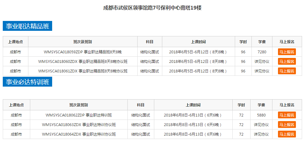 成都市事业单位招聘面试公告