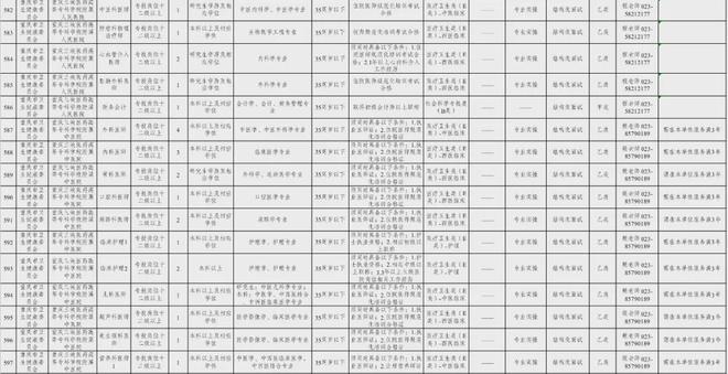 2024年重庆事业单位招聘岗位表公布